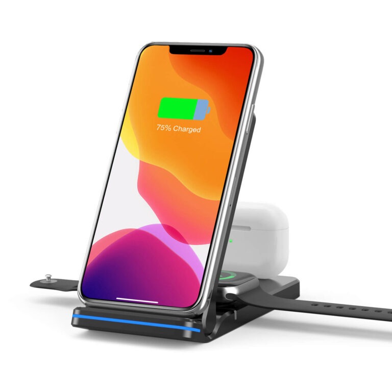 Which mobile phones does the wireless charger support?